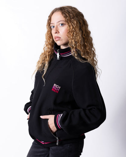Felpa John Richmond full zip girocollo con logo color full