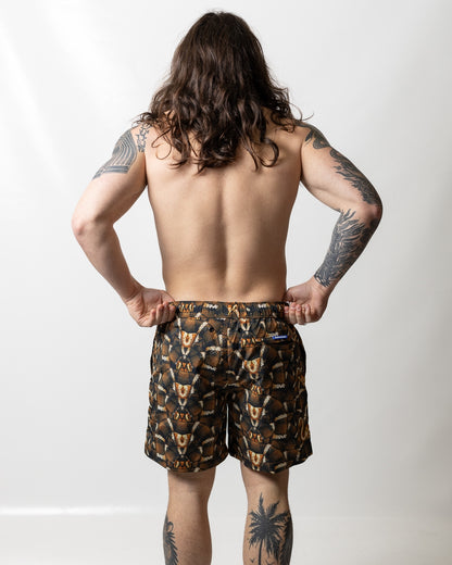 Boxer mare Marcelo Burlon "Brick Red Snake" uomo