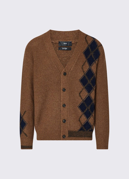 Cardigan Liu Jo in lana con fantasia rombi