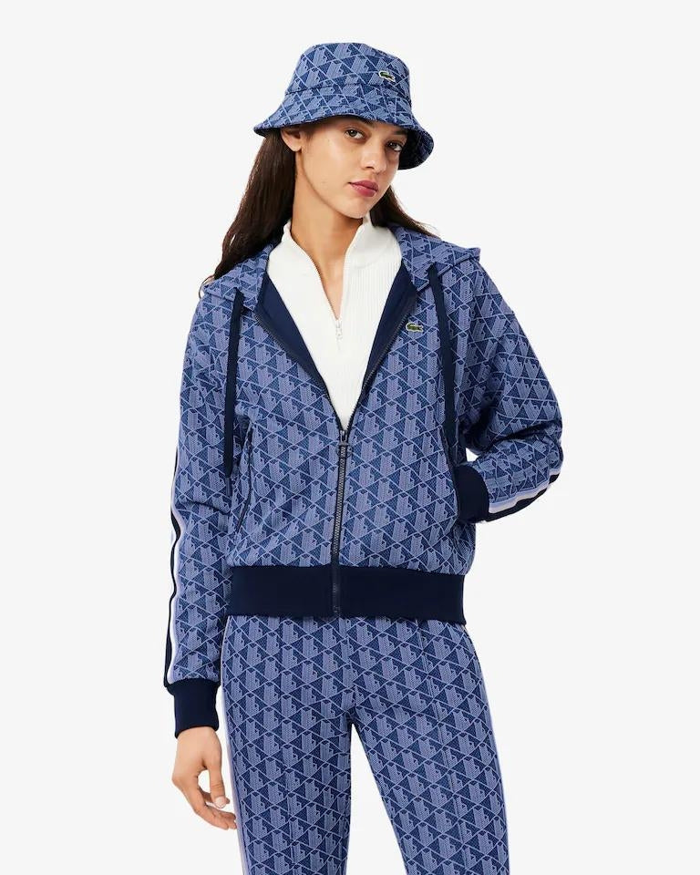 Felpa Lacoste fullzip con cappuccio donna