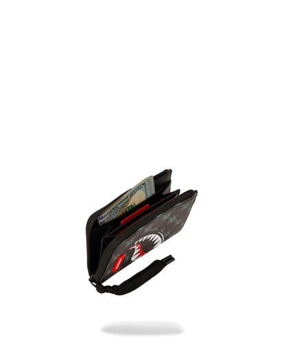 Portafoglio Sprayground nero SHARKS IN PARIS WTF BUBBLY BLACK CHECK WALLET