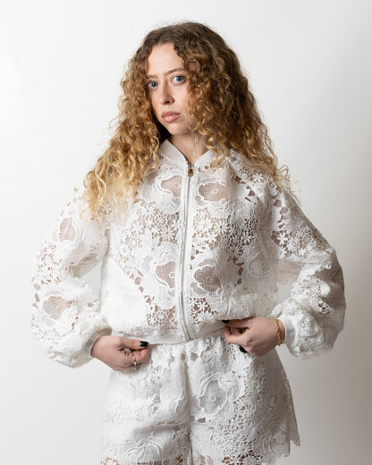 Giubbotto Richmond X cropped con pizzo donna