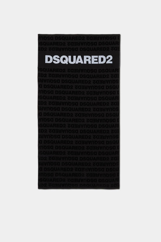 Telo mare Dsquared2 in spugna con logo all-over