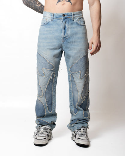 Jeans Barrow straight con patch in denim
