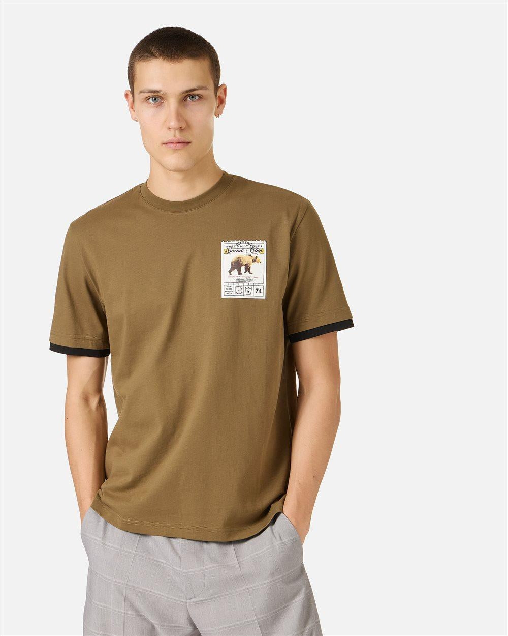 T-Shirt Iceberg con stampa orso uomo