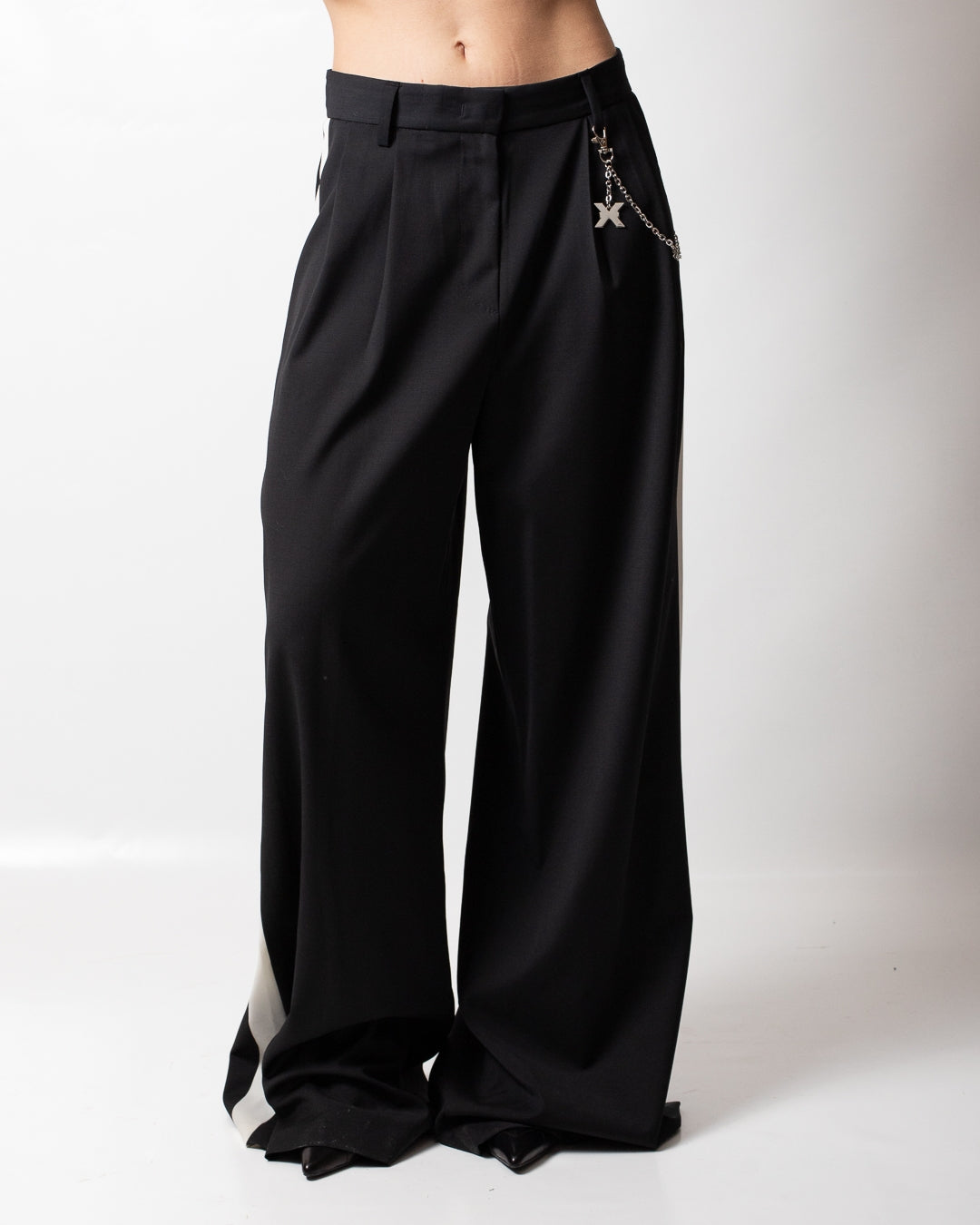 Pantalone Richmond X in misto lana con catena donna