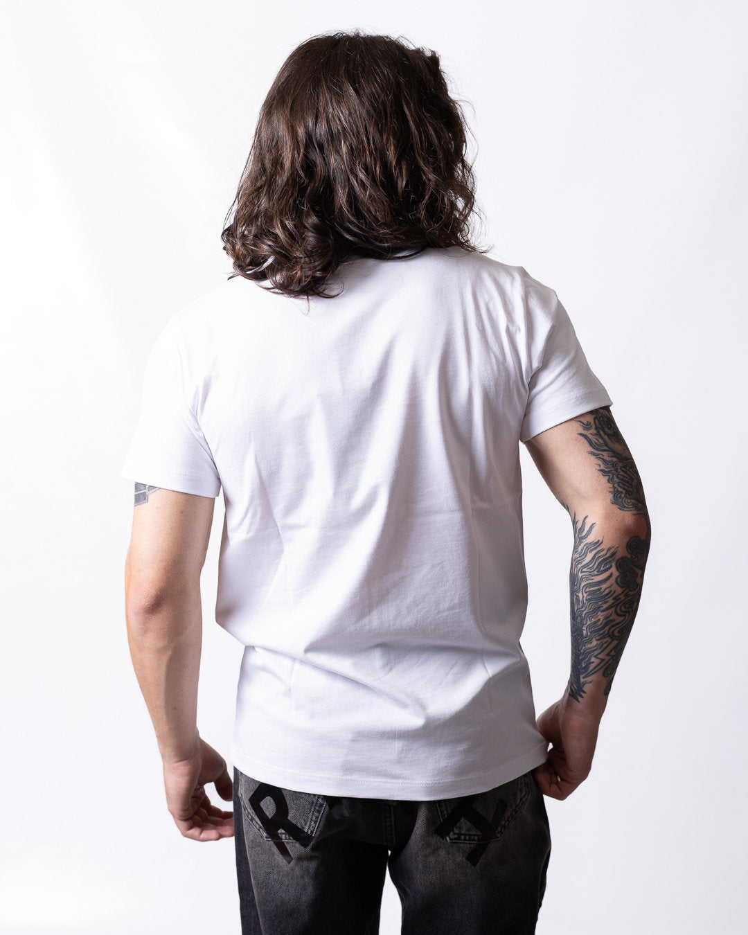 T-shirt John Richmond con logo "John Richmond" brillantinato