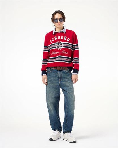 Maglia Iceberg in lana con logo e ricami