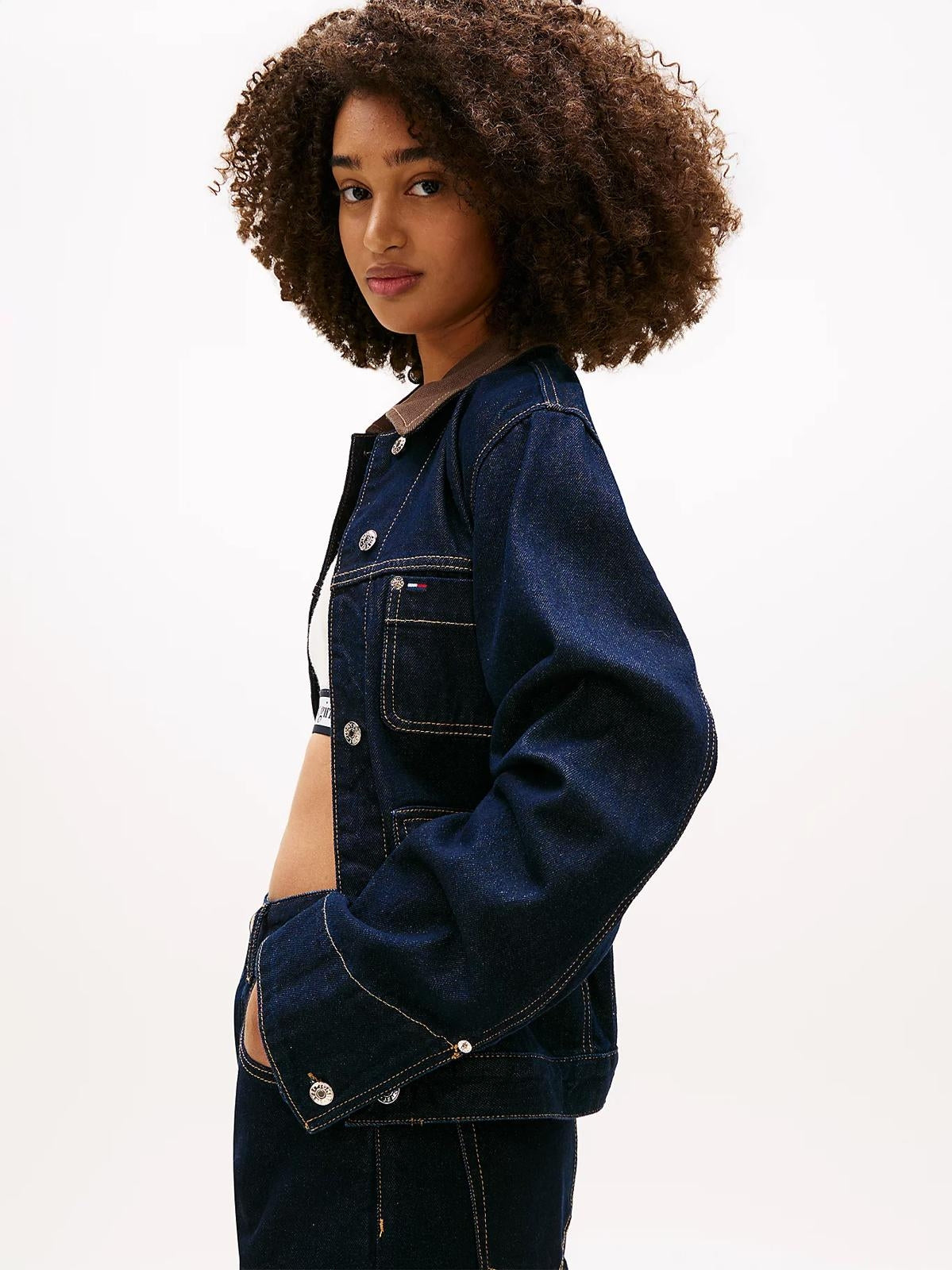 Giubbotto Tommy Jeans "Chore Jacket" in jeans donna