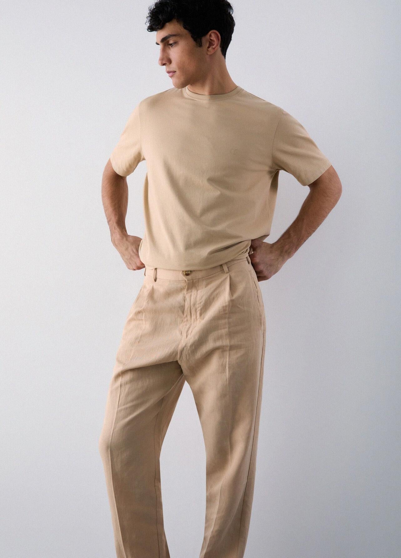Pantalone Liu Jo regular in misto lino uomo