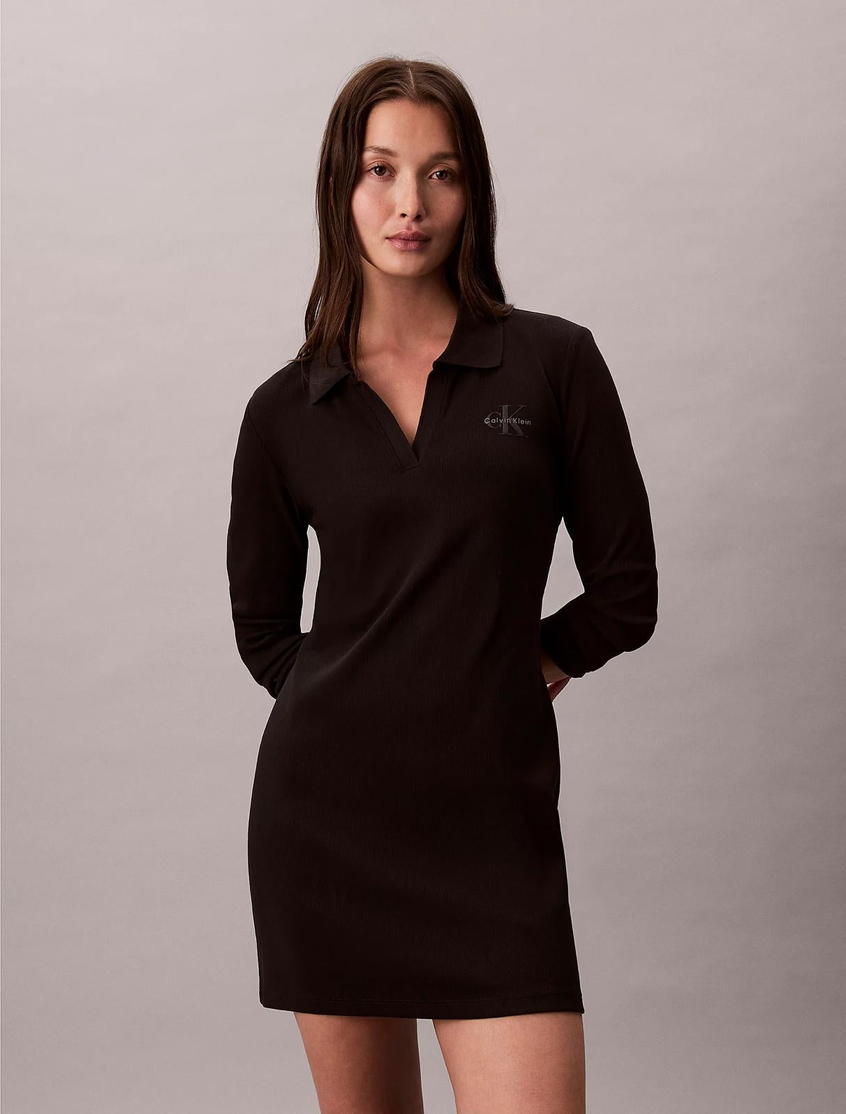 Abito Calvin Klein polo in costina donna