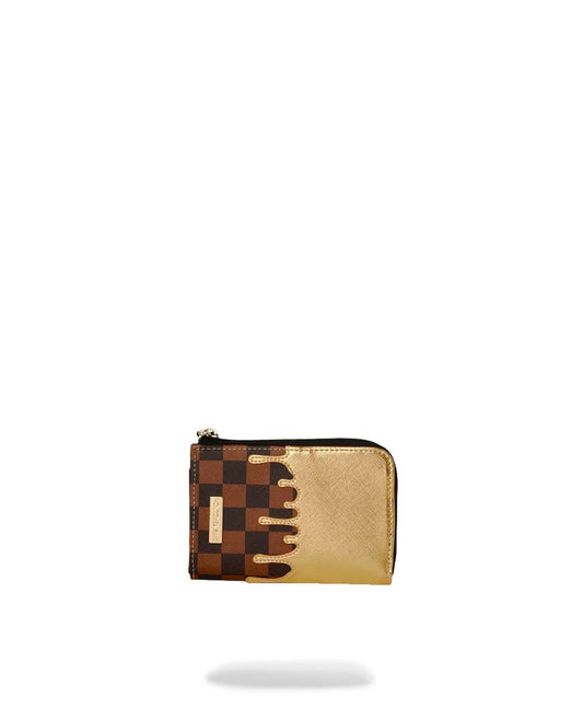 Portafoglio Sprayground marrone SHARKS IN PARIS GOLD DRIP WALLET