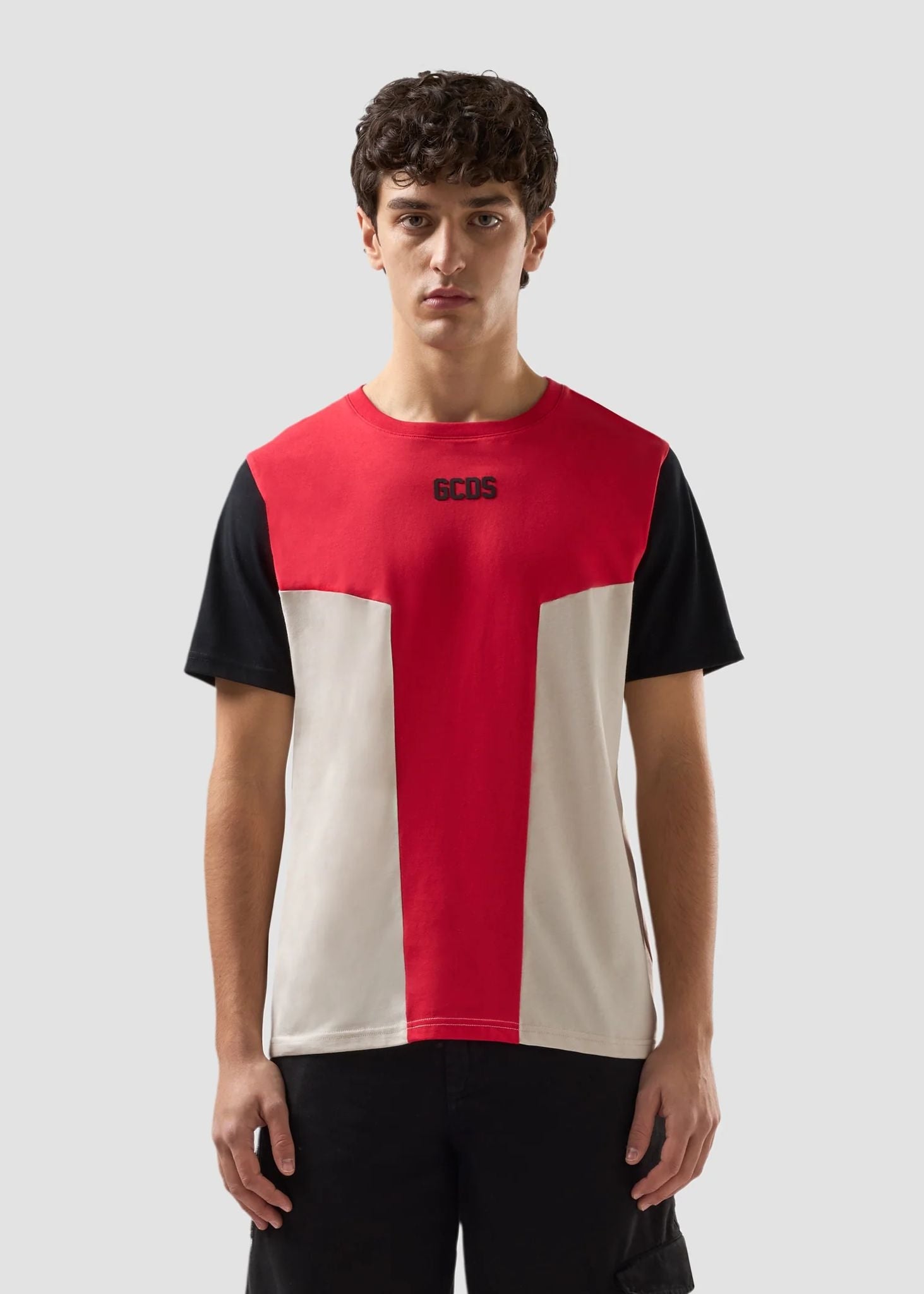 T-Shirt GCDS Essentials "Color Block" uomo