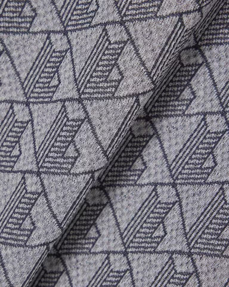 Felpa Lacoste con zip logata allover uomo