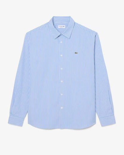 Camicia Lacoste candy stripe con iconico logo ricamato