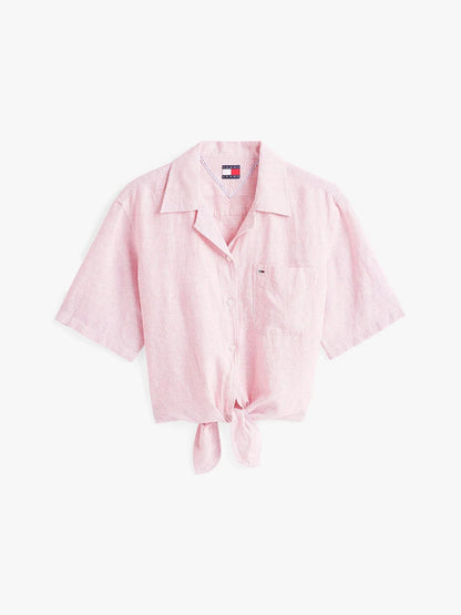 Camicia Tommy Jeans a strisce con fiocco donna