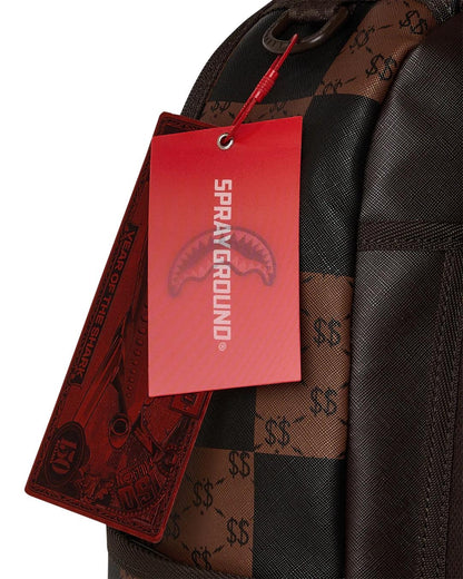 Zaino Sprayground marrone "Enlarged check paris backpack"