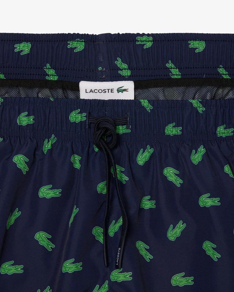 Boxer mare Lacoste con logo all-over uomo