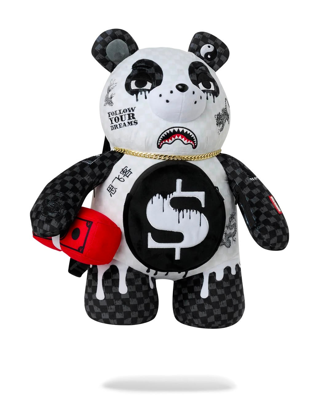 Zaino Sprayground orsetto bianco DRIPPY PANDA MONEYBEAR BACKPACK