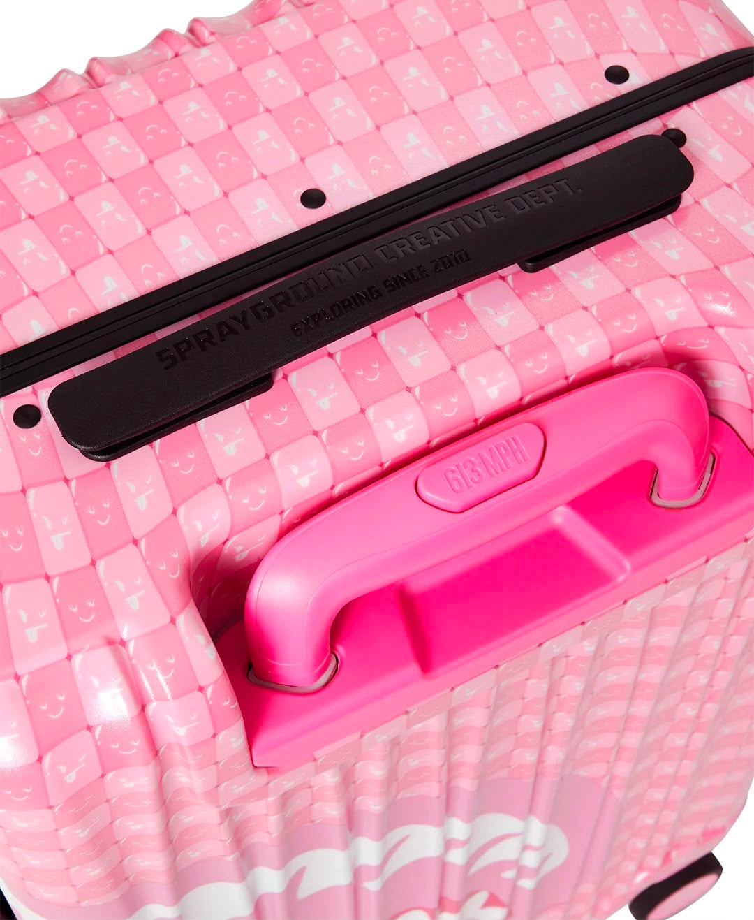 Valigia Sprayground fucsia PINK NEW CHECK FACES CARRY-ON LUGGAGE