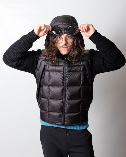 Giubbotto C.P. Company con maniche e schiena in maglia uomo