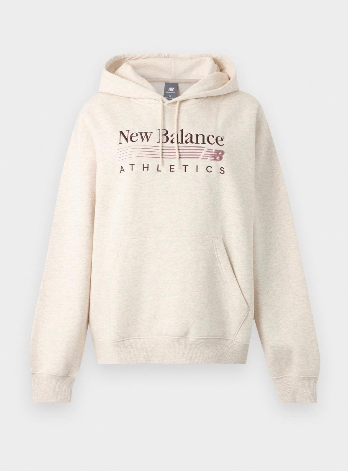 Felpa New Balance con cappuccio e logo ricamato
