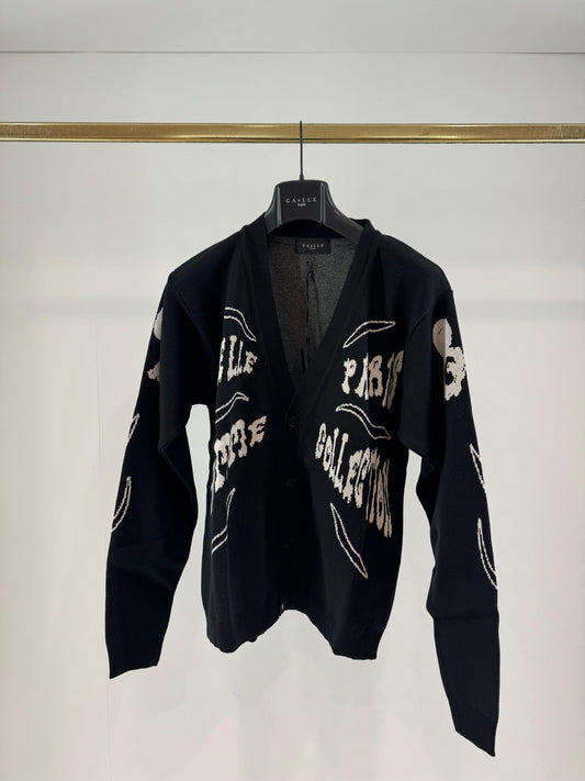 Cardigan Gaelle con logo lettering uomo