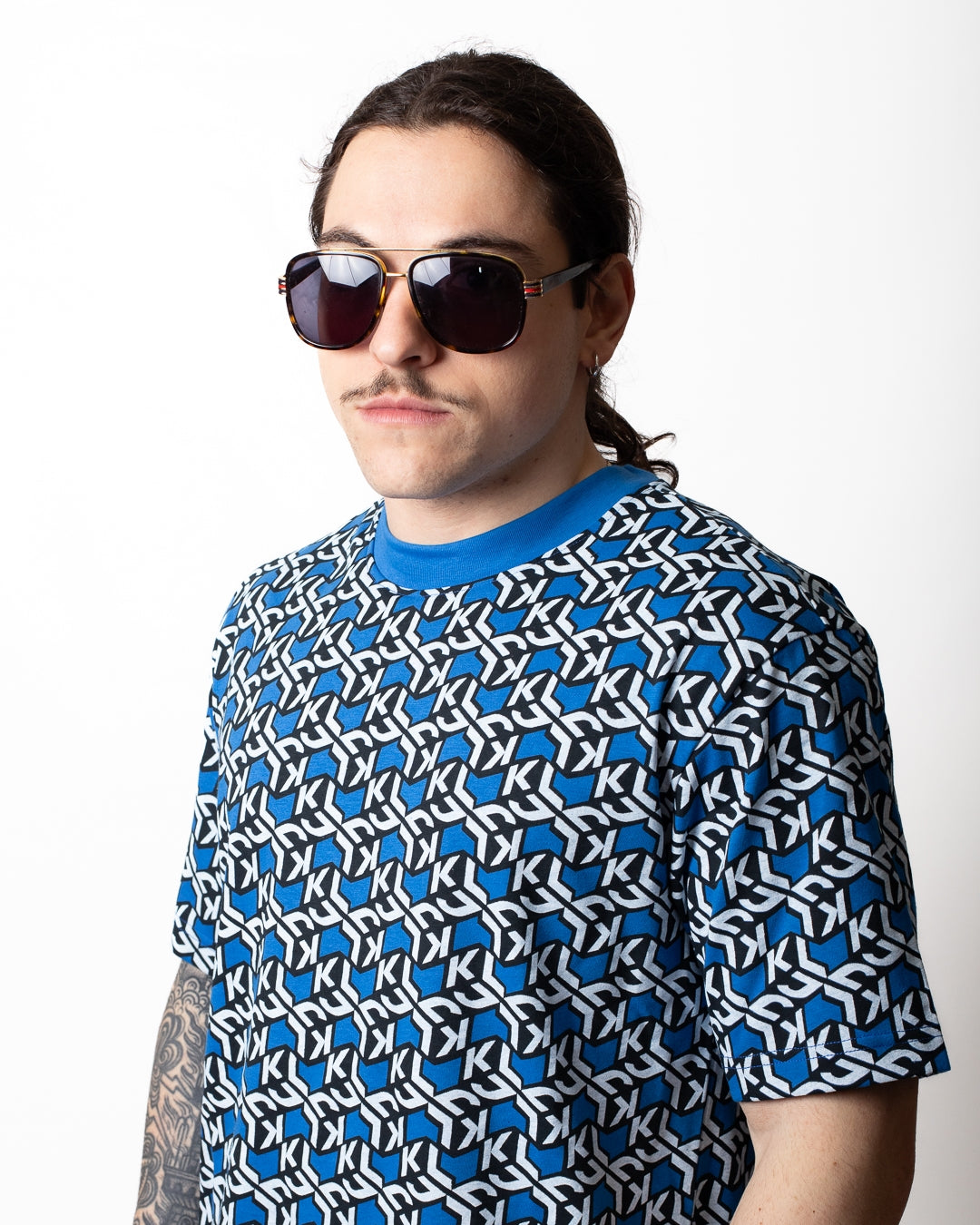 T-Shirt Karl Lagerfeld Jeans "Monogram Logo" all-over uomo