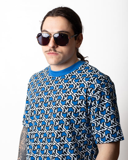 T-Shirt Karl Lagerfeld Jeans "Monogram Logo" all-over uomo