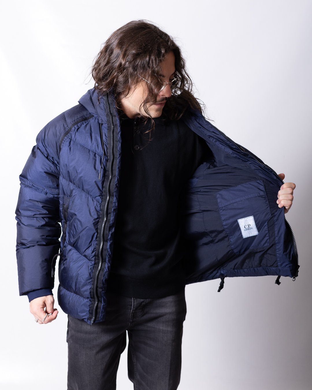 Giubbotto C.P. Company Down Shield Lens Hooded Puffer