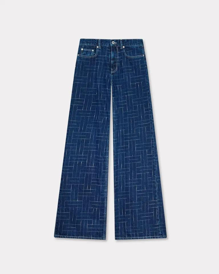 Jeans Kenzo Paris "Weave Ayame" wide leg donna