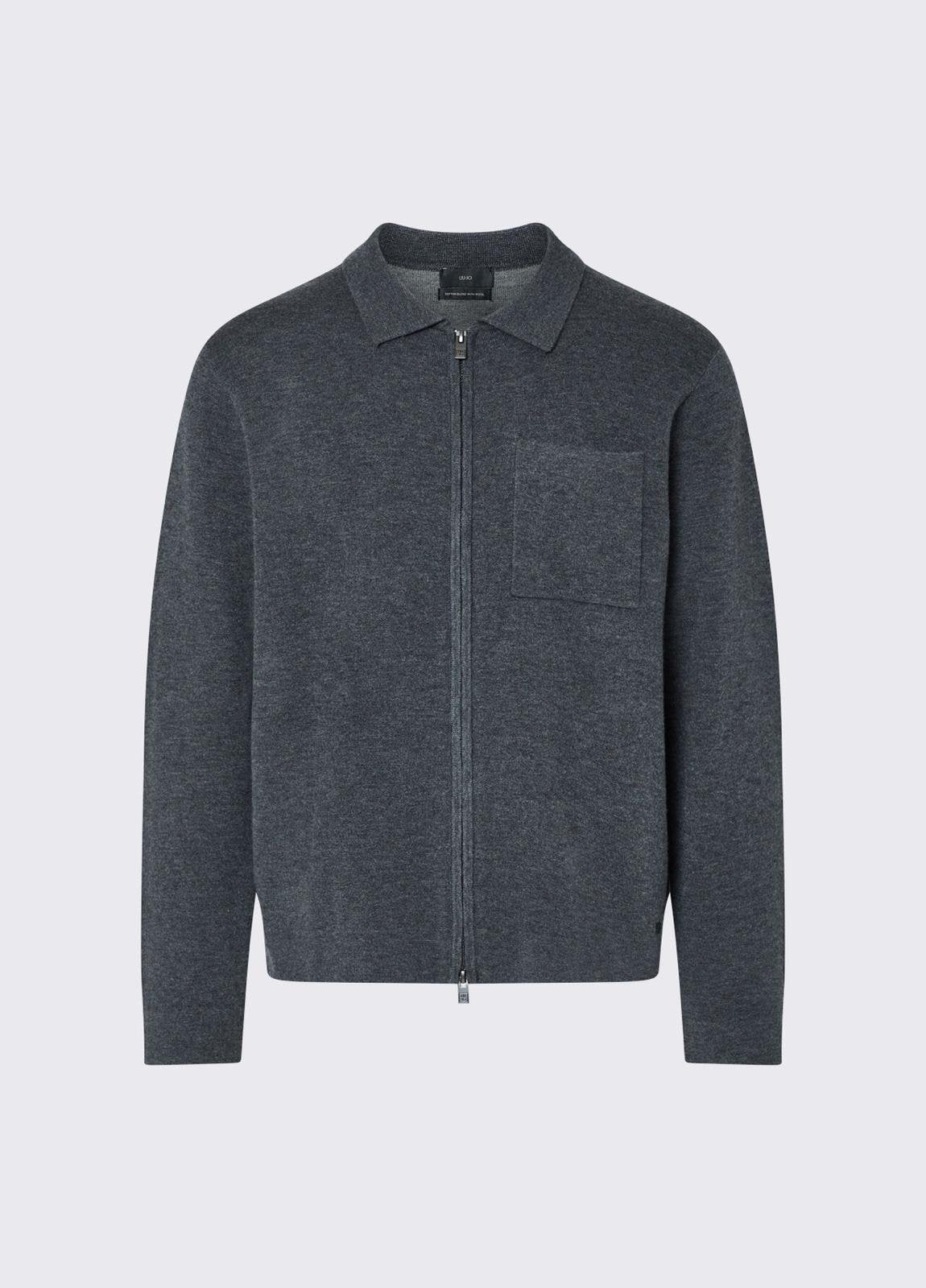 Cardigan Liu Jo full zip con logo metallico