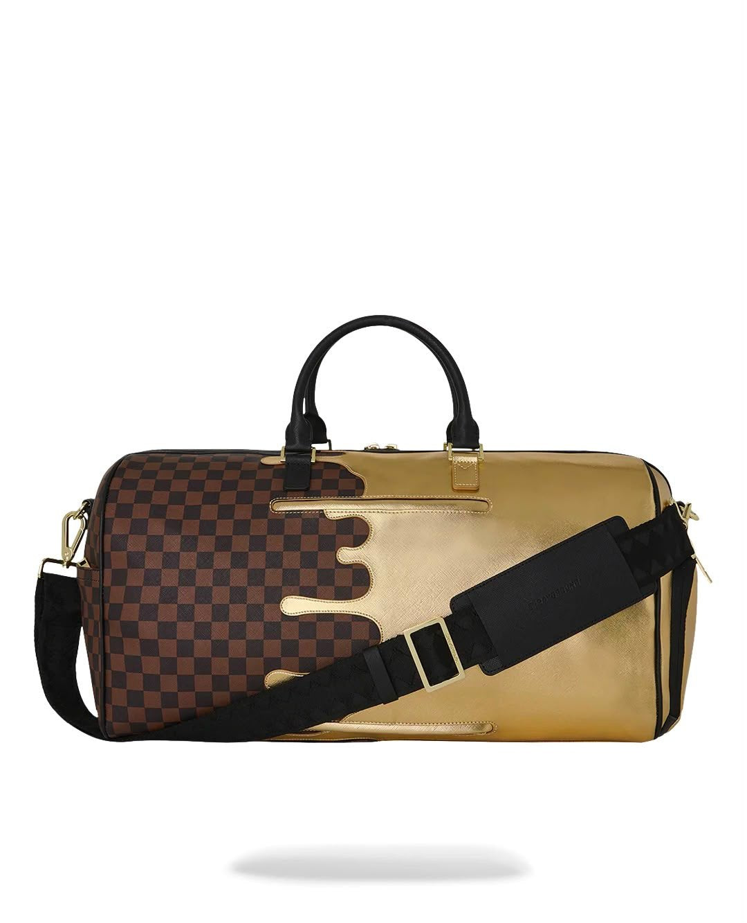 Borsone Sprayground marrone SHARKS IN PARIS GOLD DRIP DUFFLE