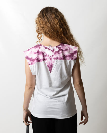 Canotta Marcelo Burlon "Pink Wings Explosion" donna