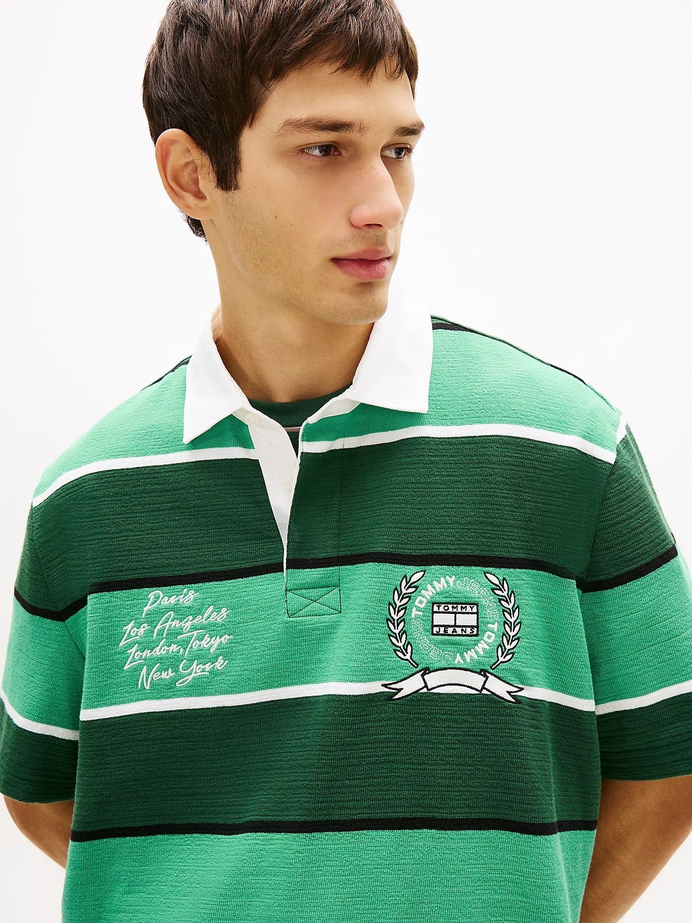 Polo Tommy Jeans relaxed "Stripe Rugby" uomo