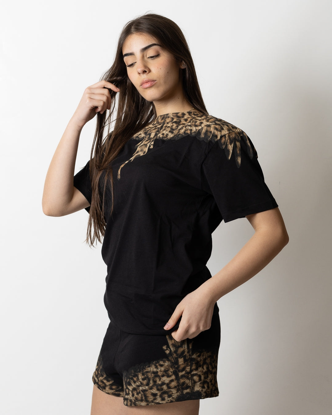 T-Shirt Marcelo Burlon "Wings Animalier" donna