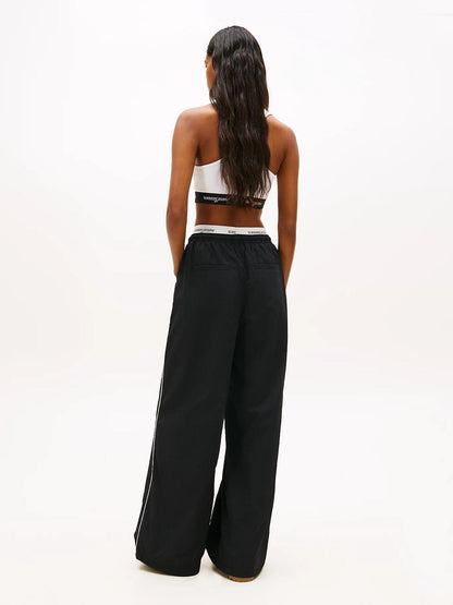 Pantalone Tommy Jeans parachute con fascia logata donna