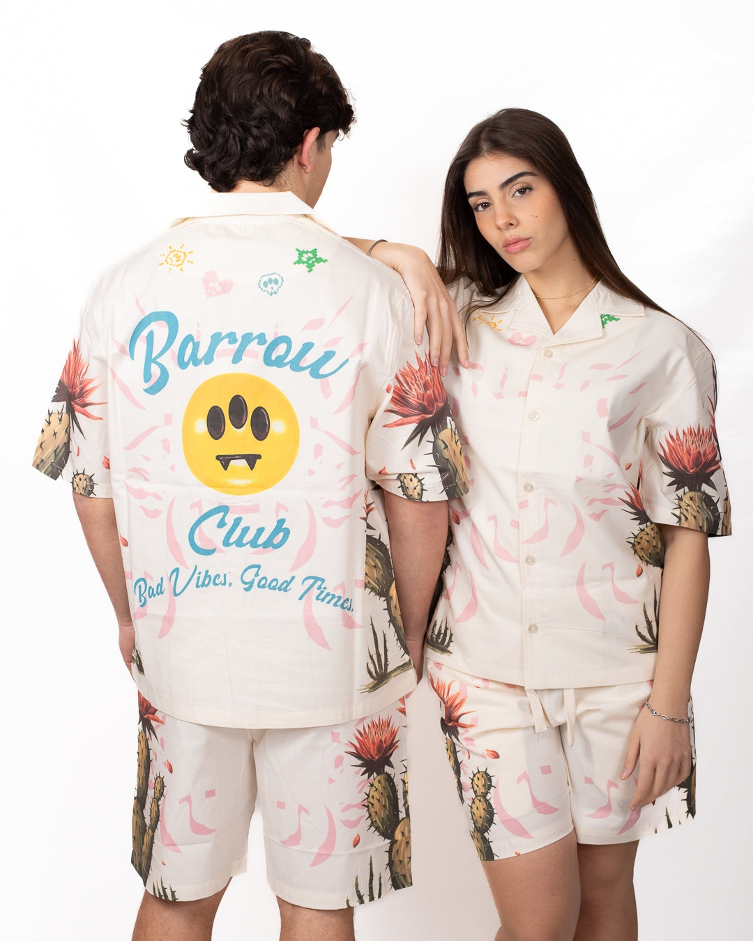 Camicia Barrow "Bad Vibes, Good Times"