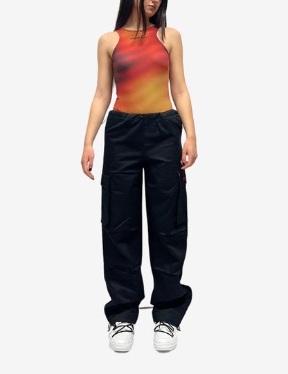 Body Vision of super con grafica "Abstract Fire" donna