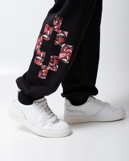 Pantalone Marcelo Burlon in felpa "Snake" uomo