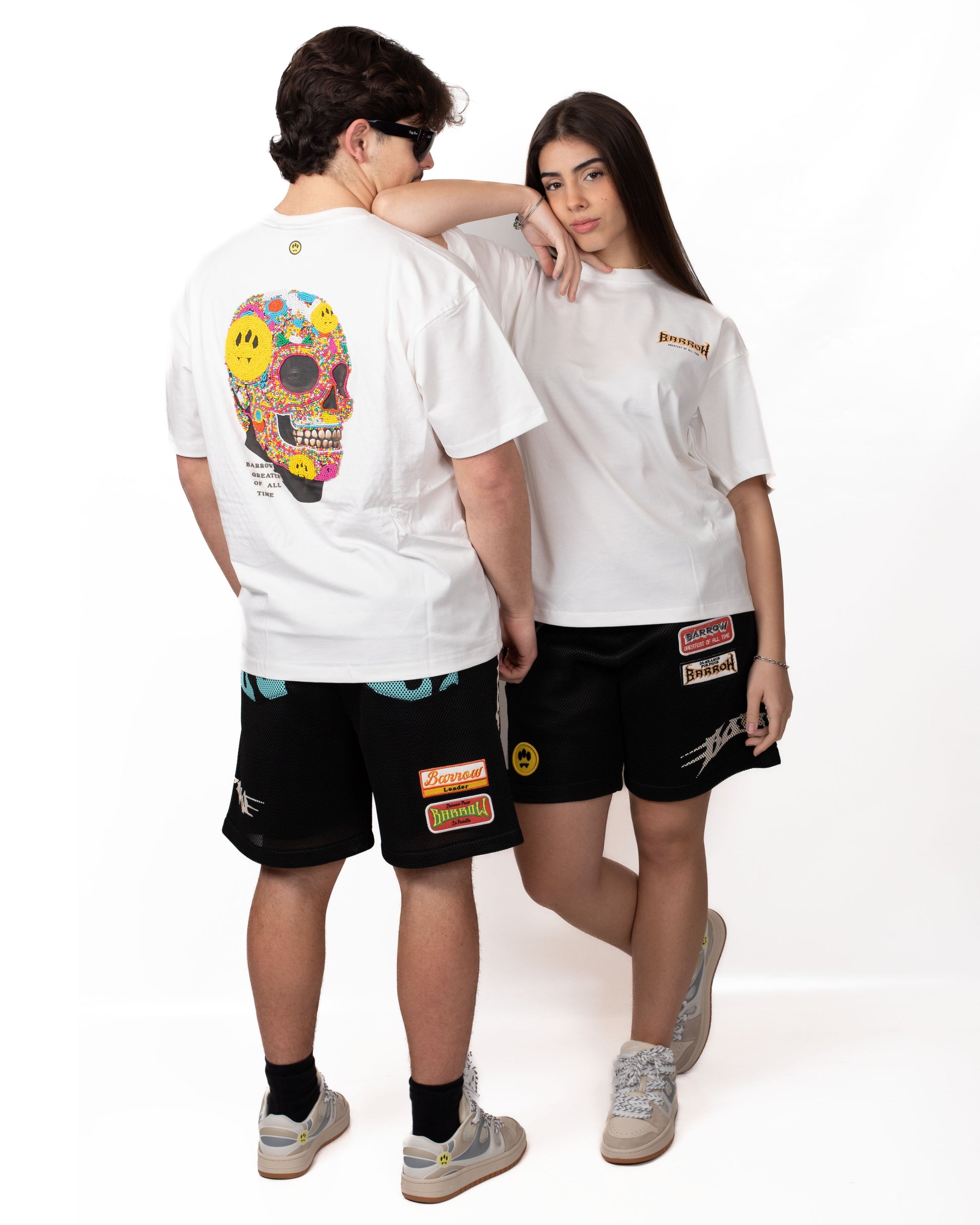 T-Shirt Barrow stampata con perline