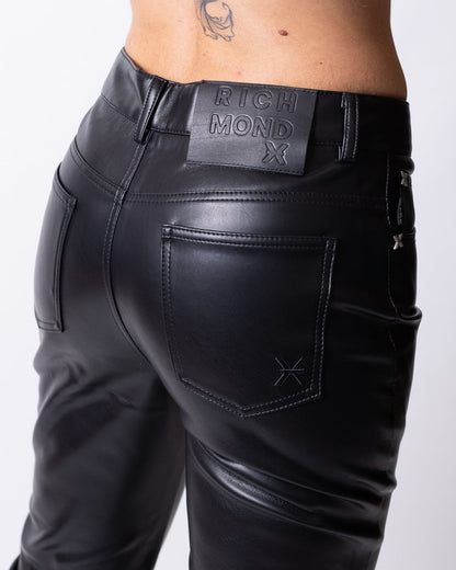 Pantalone Richmond X flared in ecopelle donna