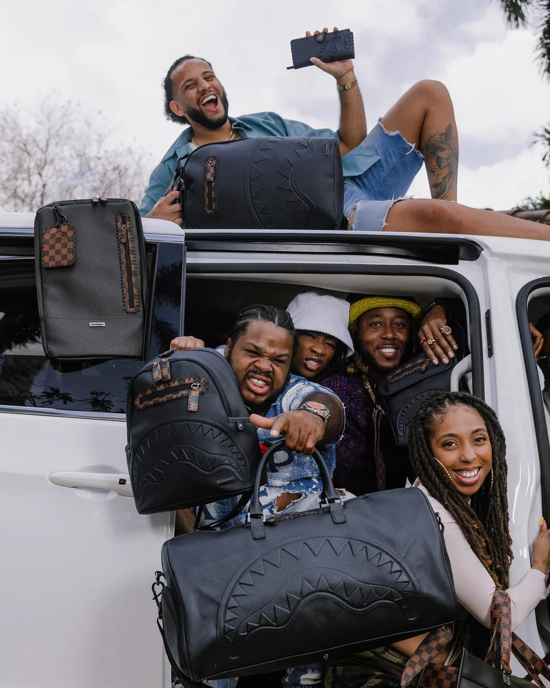 Zainetto Sprayground nero dose of check deux savage backpack