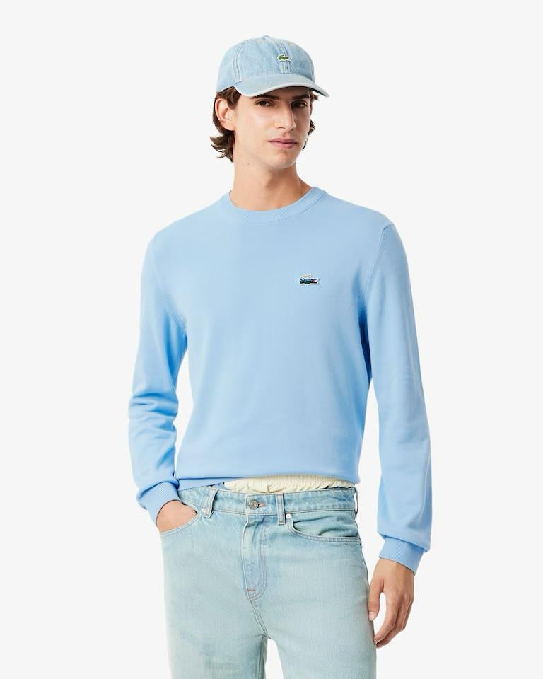 Maglia Lacoste girocollo con logo multicolor uomo