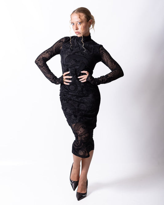 Abito Just Cavalli con ricami jacquard donna