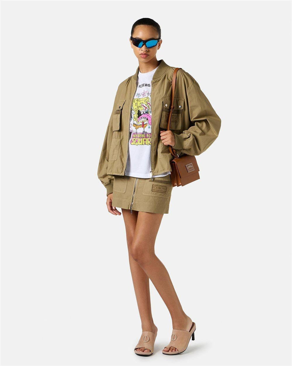 T-Shirt Iceberg X Spongebob con ricamo e stampa donna