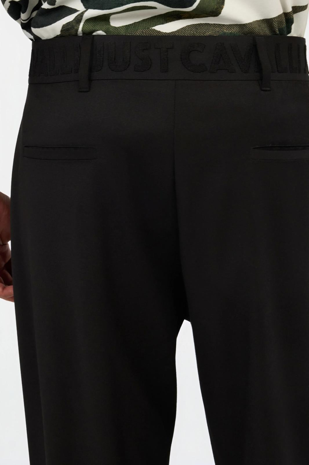 Pantalone Just Cavalli in twill con fascia logata uomo