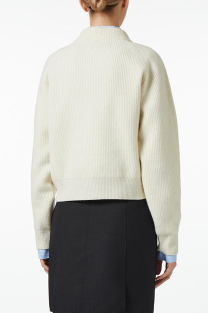 Maglia Iceberg in lana con logo ricamato donna