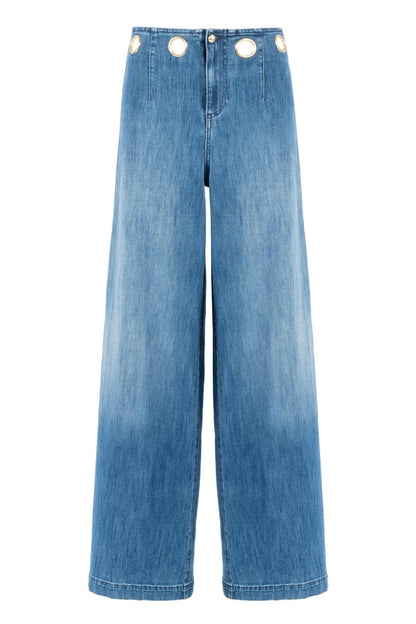 Jeans Nenette wide leg con dettagli cut-out donna