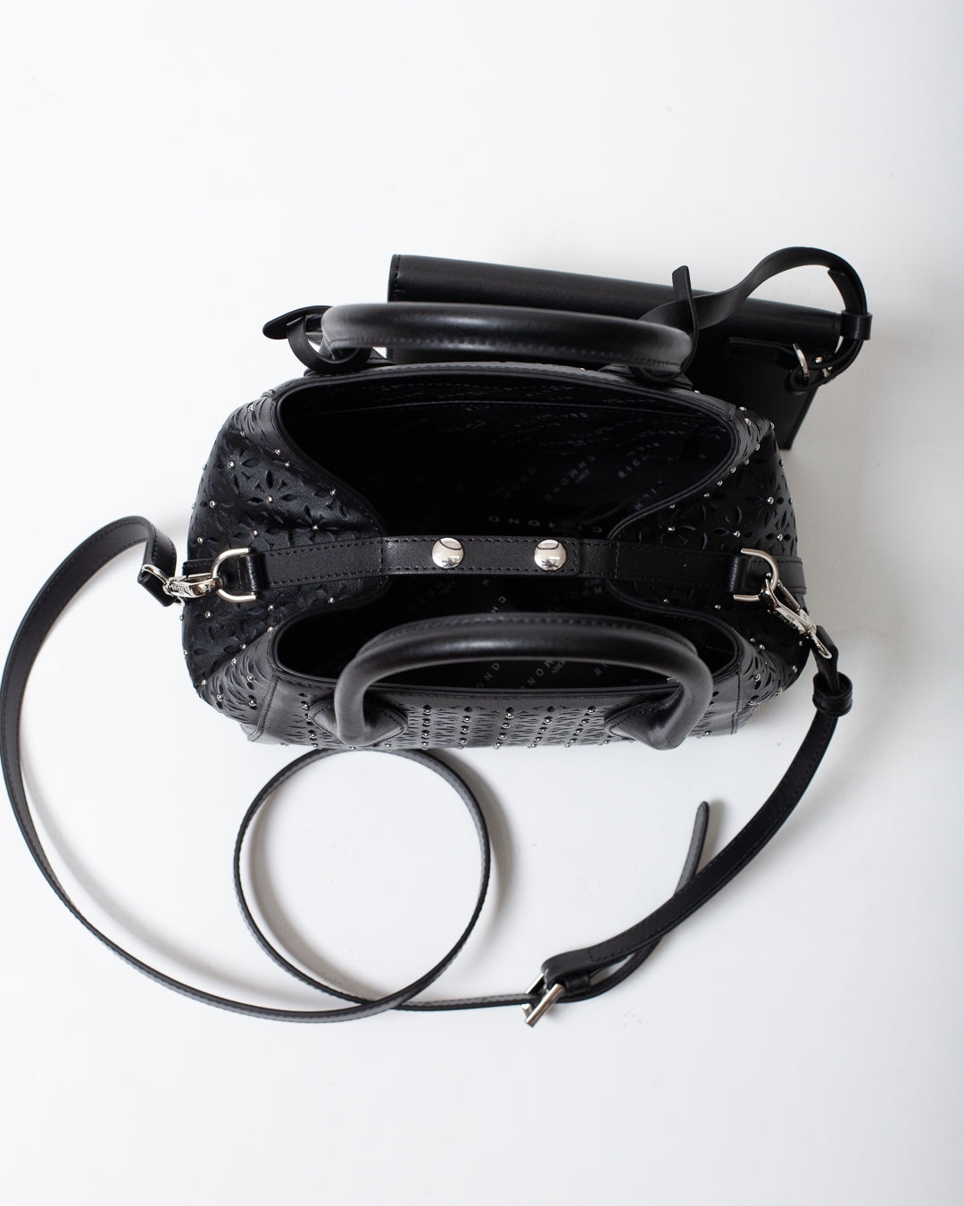 Borsa John Richmond in vera pelle con dettagli traforati donna